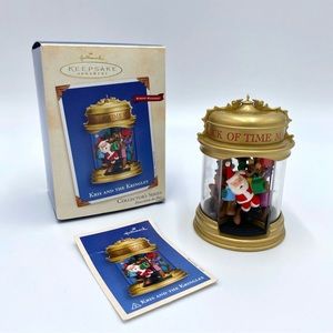 2002 Hallmark Keepsake Kris And The Kringles Revolving Mall Door Windup Ornament